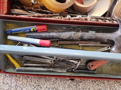 Small toolbox with hand tools