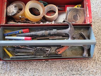 Small toolbox with hand tools