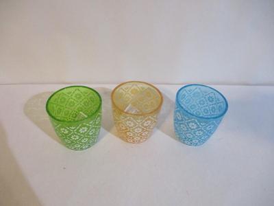 26 - New Yankee Candle Spring Floral Candle Holder Cups 3" Tall #187