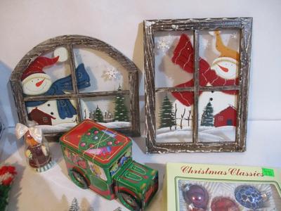 Assortment Of Christmas Decor Stockings Ornaments & More #200