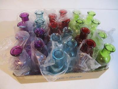 New 7" Decorative Colored Bottles