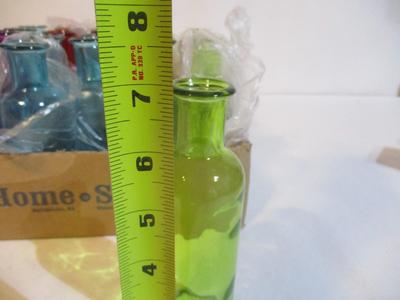 New 7" Decorative Colored Bottles