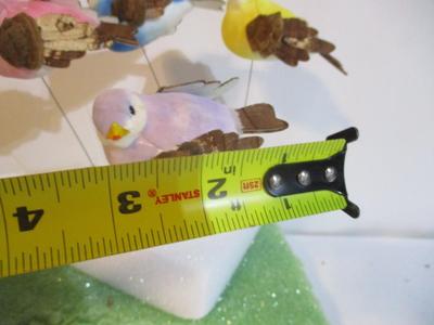 12 - New Vintage Feathered Bird Christmas Tree Ornaments