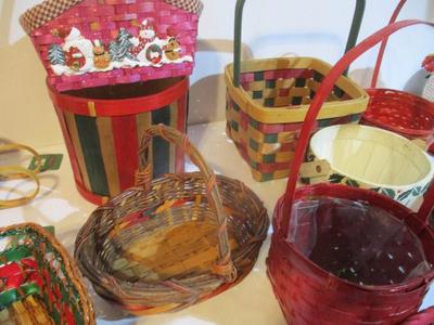 Assortment Of Wicker Planter Baskets