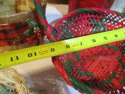 Assortment Of Wicker Planter Baskets