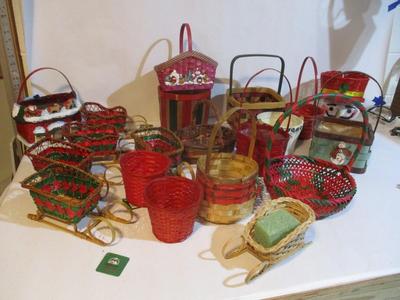 Assortment Of Wicker Planter Baskets