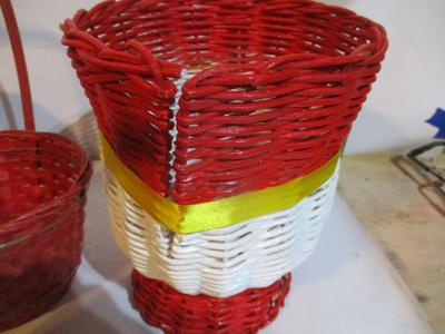 Assortment Of Wicker Planter Baskets