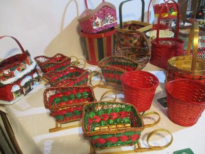 Assortment Of Wicker Planter Baskets