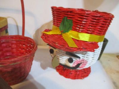 Assortment Of Wicker Planter Baskets