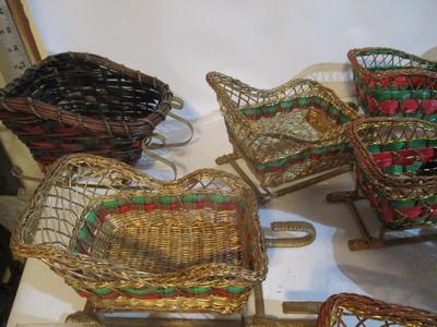 New Wicker Christmas Sleighs