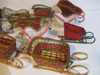 New Wicker Christmas Sleighs