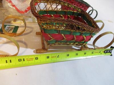 New Wicker Christmas Sleighs
