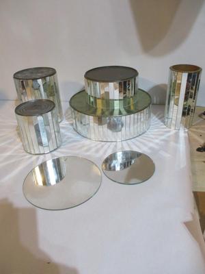 Handmade Mirrored Display Stands