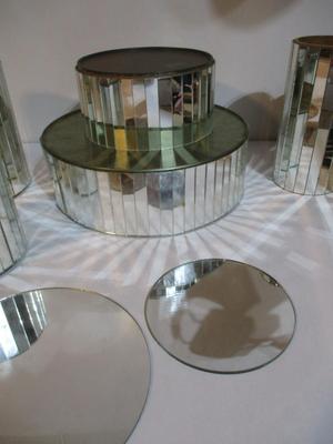 Handmade Mirrored Display Stands
