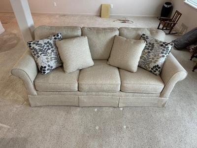 LIKE NEW TAN TWEED STYLE SOFA