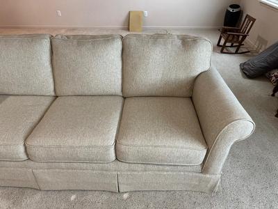 LIKE NEW TAN TWEED STYLE SOFA