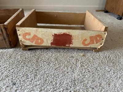 2 WOODEN CRATES