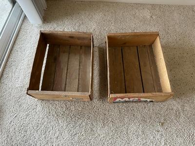 2 WOODEN CRATES