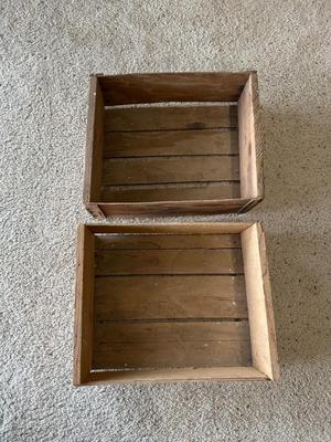 2 WOODEN CRATES