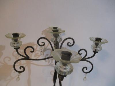 Black Gothic Candelabra 5 Lite Candle Holder