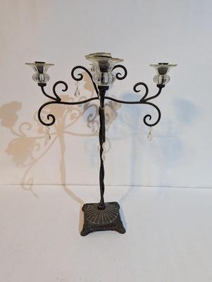 Black Gothic Candelabra 5 Lite Candle Holder