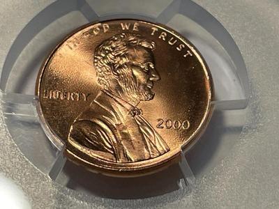 PCGS Certified 2000 MS66 RED Close-AM Variety "Cheerios Cent" Lincoln Cent as Pictured. FREE DOMESTIC SHIPPING.