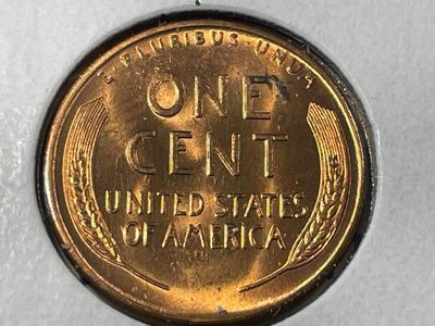 1955-S "BIE" VARIETY BU RED CONDITION LINCOLN CENT AS PICTURED. FREE DOMESTIC SHIPPING.