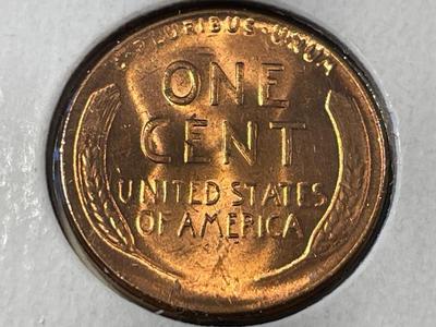 1955/55 POORMAN'S DOUBLE DIE VARIETY BU RED CONDITION LINCOLN CENT AS PICTURED. FREE DOMESTIC SHIPPING.