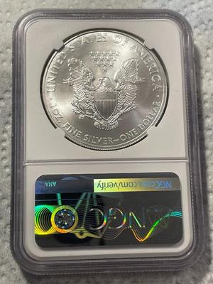 NGC CERTIFIED 2010 MS69 SILVER EAGLE DOLLAR AS PICTURED. FREE DOMESTIC SHIPPING.