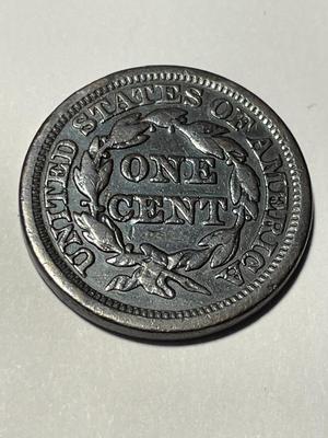 1845 HEAVILY CIRCULATED CONDITION U.S. LARGE CENT AS PICTURED. FREE DOMESTIC SHIPPING.