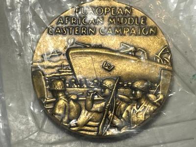 VINTAGE WWII U.S. European African Middle Eastern Campaign Medal w/Ribbon Sealed in Original Packaging.