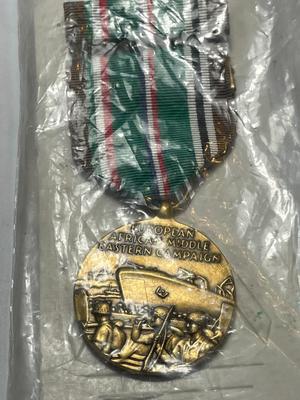 VINTAGE WWII U.S. European African Middle Eastern Campaign Medal w/Ribbon Sealed in Original Packaging.