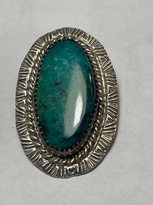 Vintage Hand-Made Southwest Sterling Silver Turquoise Pendant Preowned from an Estate as Pic'd.