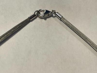 New Never Worn Large Baltic Amber Bezel Set in Sterling Silver on a Sterling Cable 18" Necklace as Pictured.