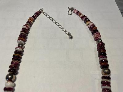 Jay King (DTR) Sterling Silver New Never Used Fashion Bead 18"-20" Adjustable Necklace Preowned from an Estate.