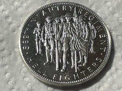 1969 Mid-Century Modern Hell-Fighters Sterling Silver Medal 27.5 Grams TW as Pictured. FREE DOMESTIC SHIPPING.