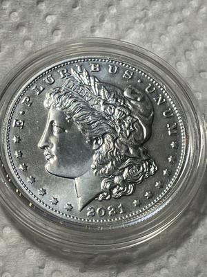 2021-(O) Choice Proof Silver Morgan Dollar (O Privy Mintmark) in Original Capsule No Box or Paperwork as Pictured.
