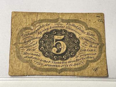 (13) Civil War Era Fractional Currency Banknotes Preowned from an Estate Cleanout Circulated-Nice Circulated Conditions as Pictured.