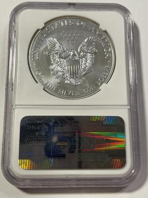 NGC CERTIFIED EARLY RELEASES 2012-W MS69 SILVER EAGLE DOLLAR 1-OUNCE .999 AS PICTURED. FREE DOMESTIC SHIPPING.