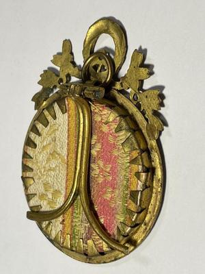 Antique Rare 18/19 Century Napoleon-II Miniature Portrait Painting on Bone or Ivory Signed w/2" x 2.5" Easel Excellent...