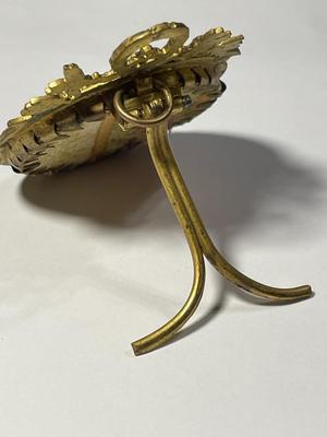 Antique Rare 18/19 Century Napoleon-II Miniature Portrait Painting on Bone or Ivory Signed w/2" x 2.5" Easel Excellent...