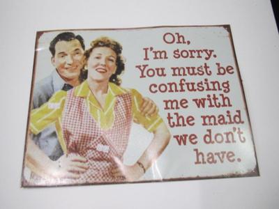 Retro "Oh I'm Sorry" Sign Approx 16" x 12 1/2"