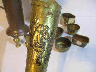 New Brass Coal Scuttle Buckets Fire Match Holder & Bowls