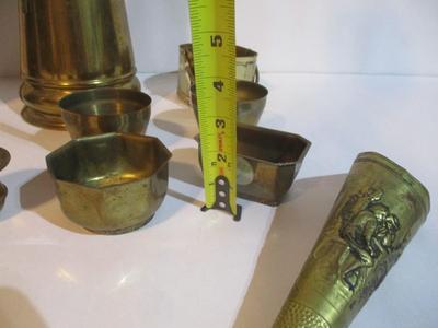 New Brass Coal Scuttle Buckets Fire Match Holder & Bowls