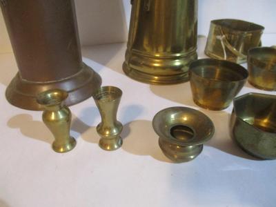 New Brass Coal Scuttle Buckets Fire Match Holder & Bowls
