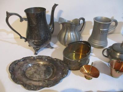 Copper Silver Plate & Pewter Home Decor