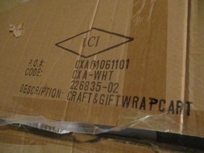 White Craft & Gift Wrap Cart