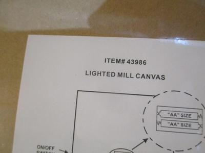 Canvas Light Up Snow Trees & Mill