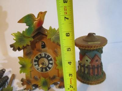 Small German Cuckoo Clock & Hand Made In Western Germany Candle