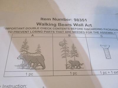 New Walking Bears Wall Art